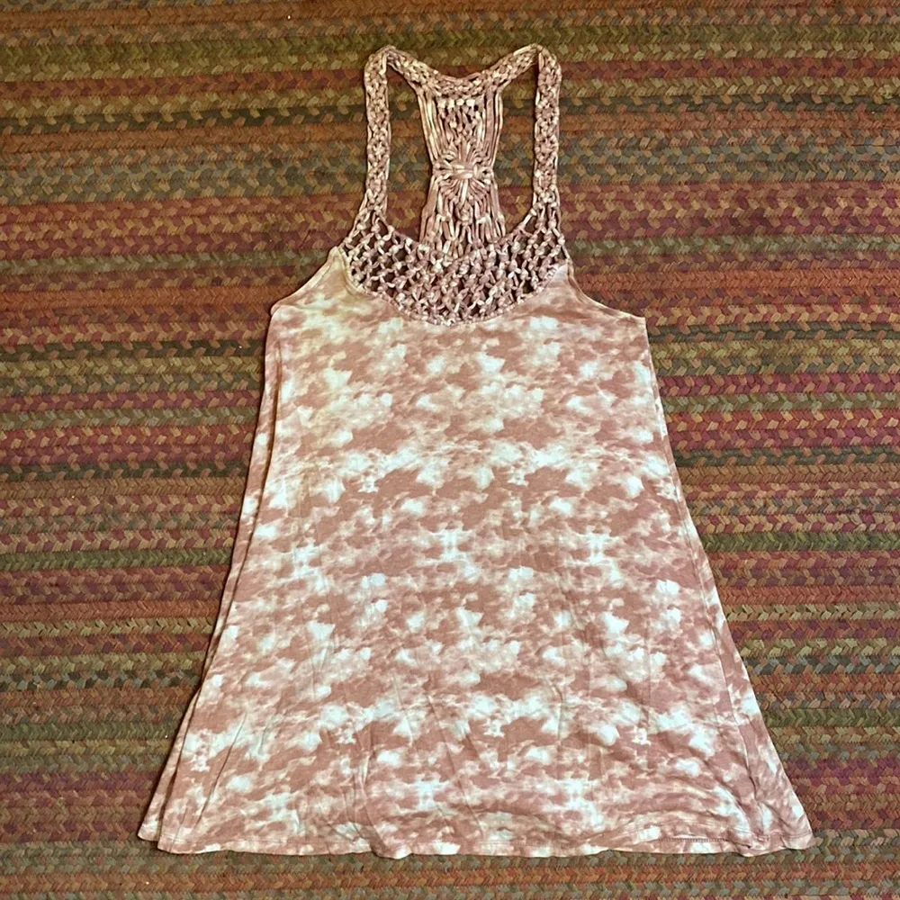 BILLABONG PINK TIE DYE KNIT DETAIL BEACH MINI DRESS - Image 4