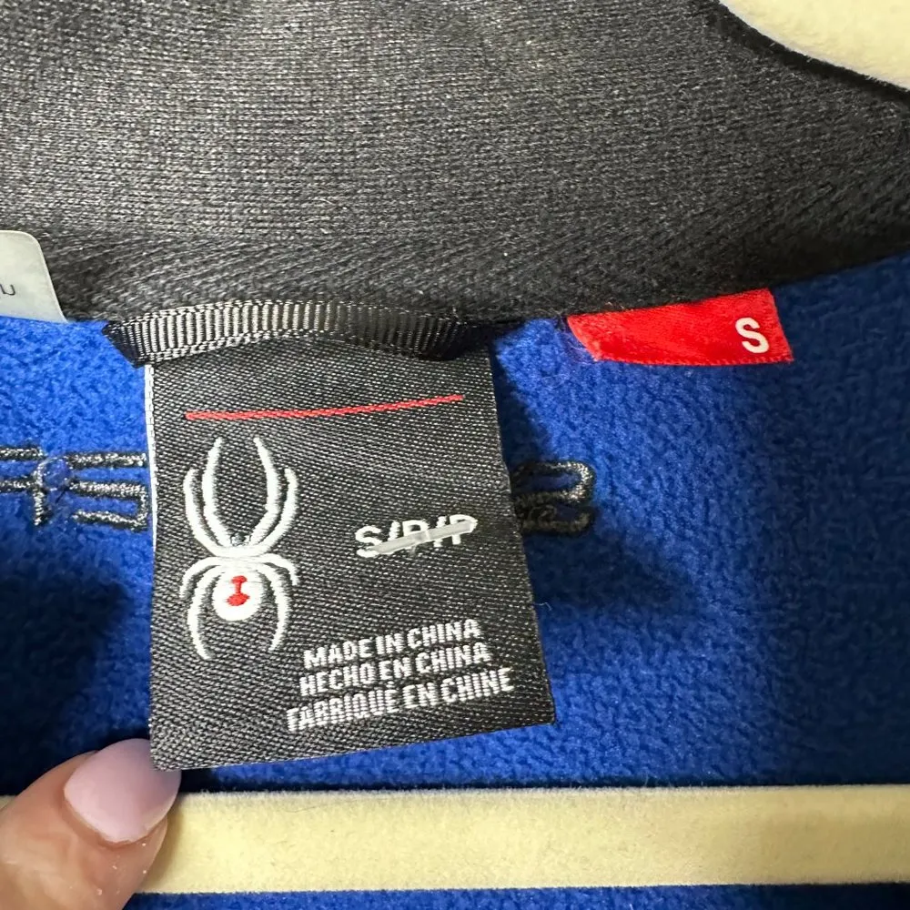 Spyder Men's Bandit Full Zipper Blue Jacket Small - Image 3