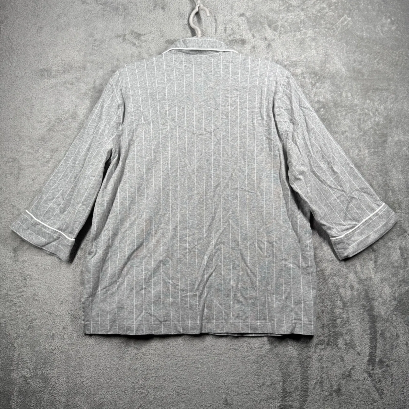 Lauren Ralph Lauren Women Pajama Set Gray Pinstripe Crop Pants Top XL Loungewear - Image 3