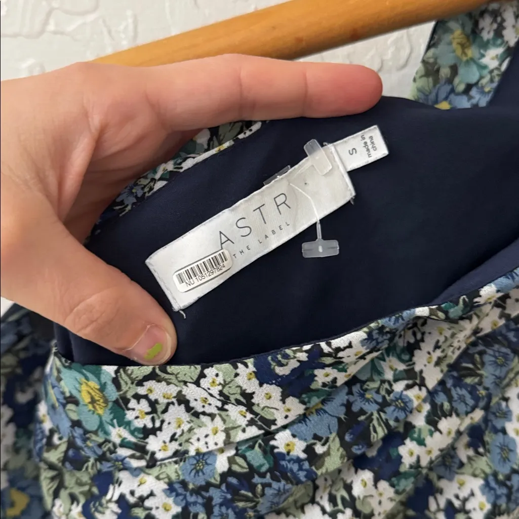 ASTR The Label SANTORINI DRESS Blue Green Yellow MIDI White Small - Image 6