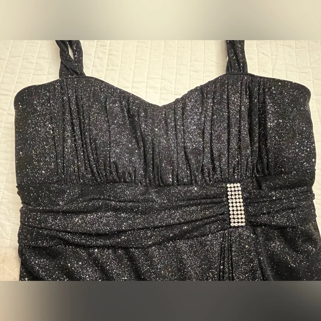 R&M Richards Black Sparkle Gown NWOT - Image 3