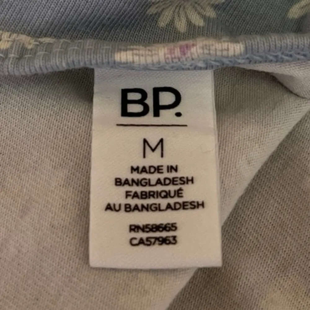 Nordstrom BP Blue White Daisy Knit Stretch Scoop Neck Cami Crop Tank Top Size M - Image 4