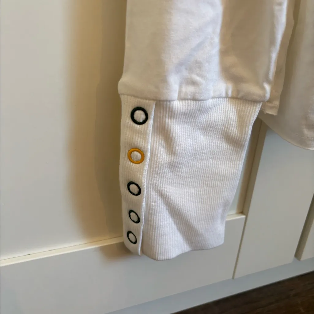 WEAR by Erin Andrews White Green Bay Packers Long Sleeve Top NWT NFL Football Size M - Image 3