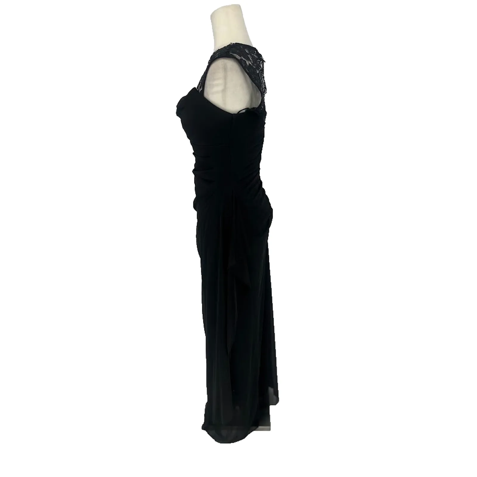 Scarlett Dark Romantic Witchy Whimsigoth Black Evening Formal Maxi Dress Size 6 - Image 5