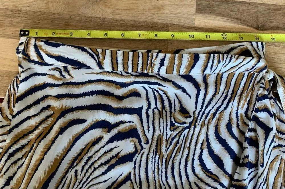 Grifflin Paris Zebra Print Wrap Skirt L Size L - Image 3