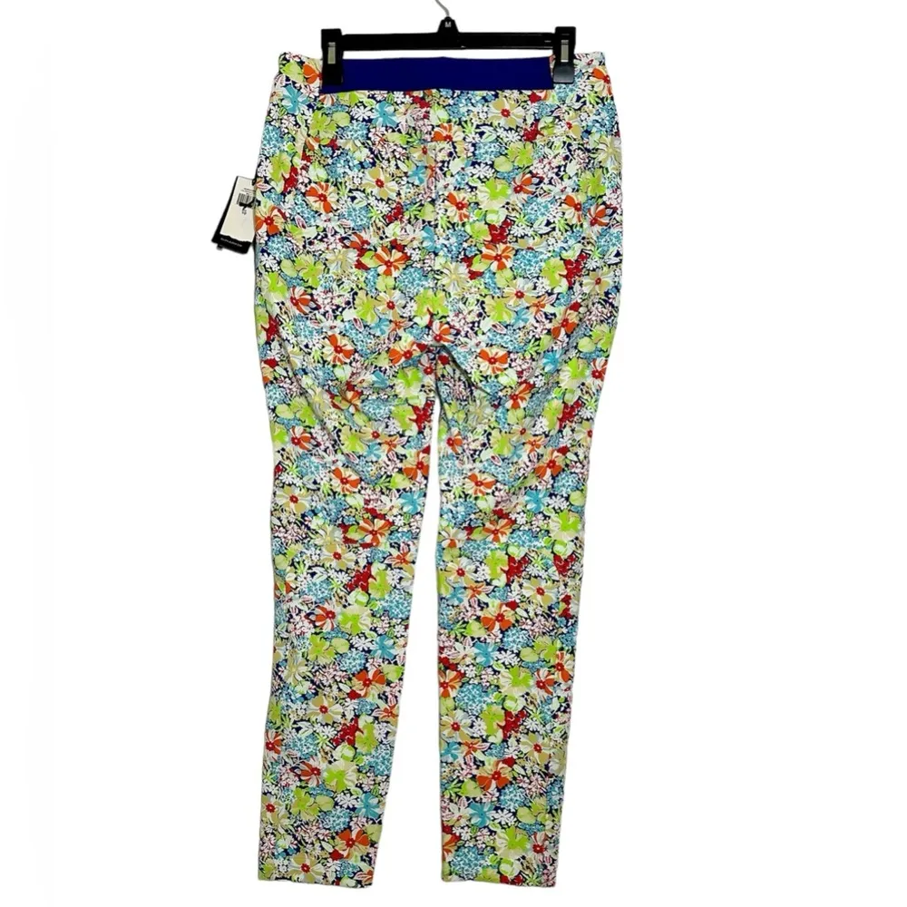 NWT RLX Ralph Lauren Women’s Golf Pants Floral Prints Stretch Mid Rise Size 10 Green - Image 2