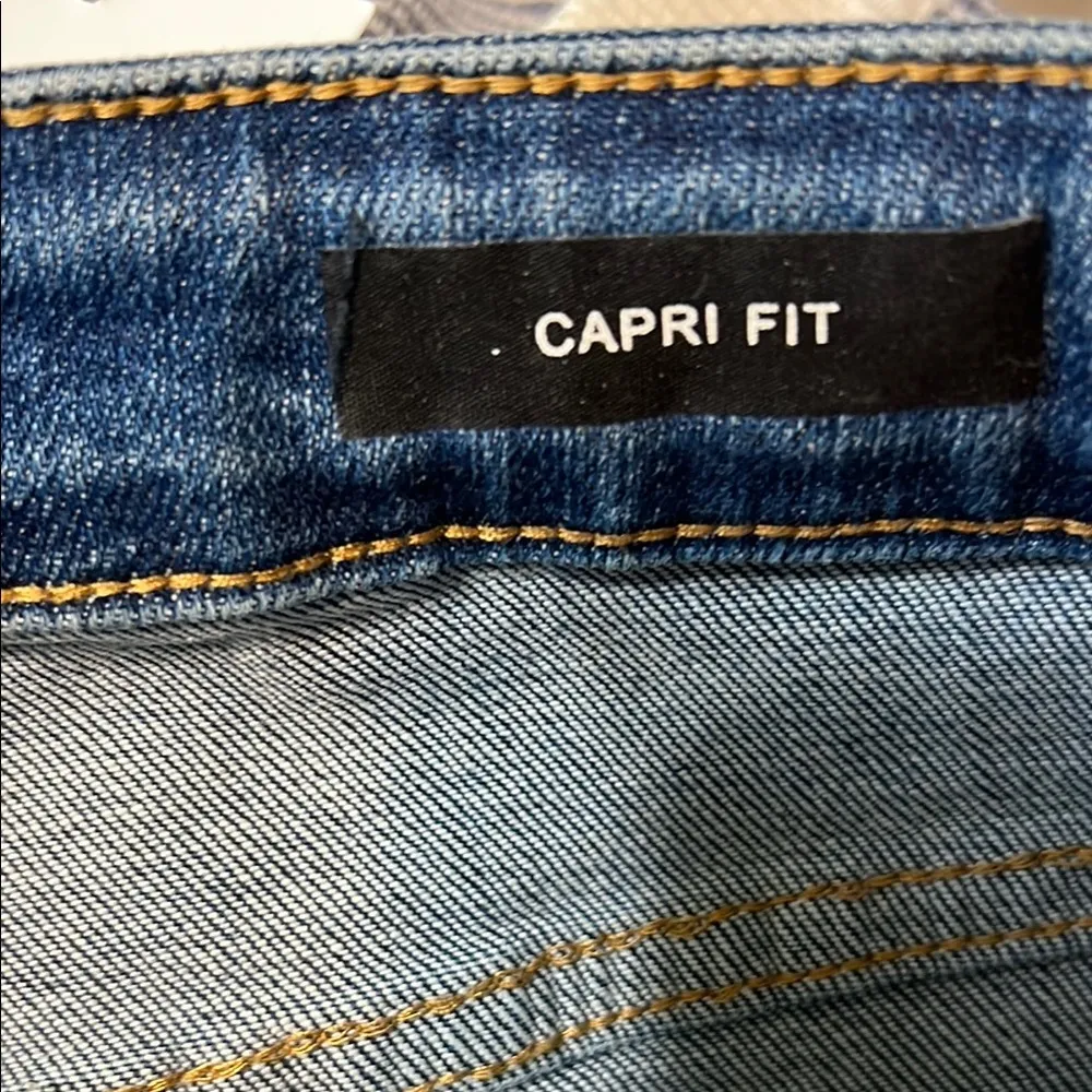 Judy Blue Medium Blue Distressed Ankle Jeans - Image 8