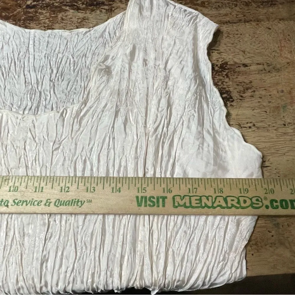 Lee Andersen Romantic Silk Slip Crinkle Dress Fairy Whimsy Goth Art‎ To Wear S - Image 6