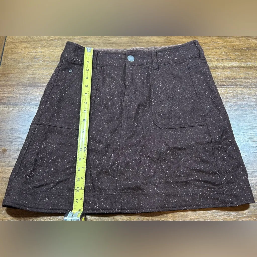 Woolrich Women’s Size 8 Wool Blend Heathered Brown A Frame Skirt - Image 4