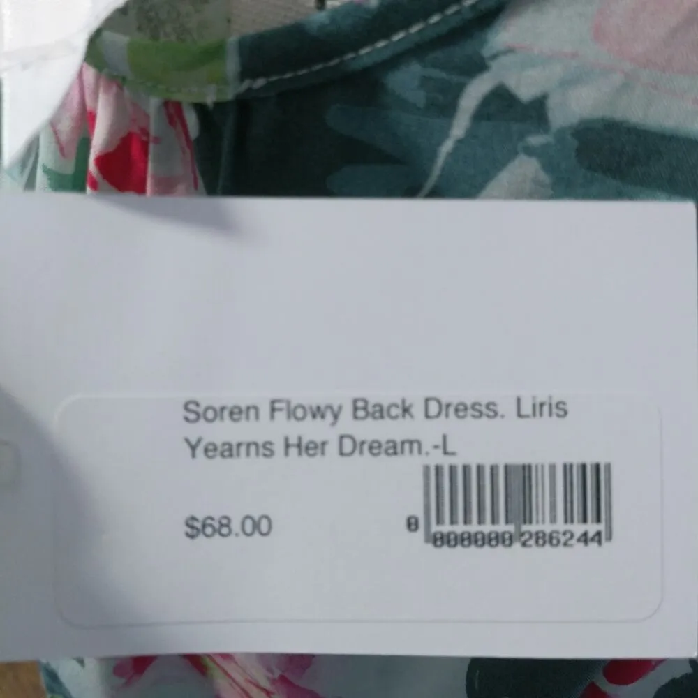 Plum Pretty Sugar Siren Flowy Back Maxi Dress Vacation Beach Size L White Size L - Image 7