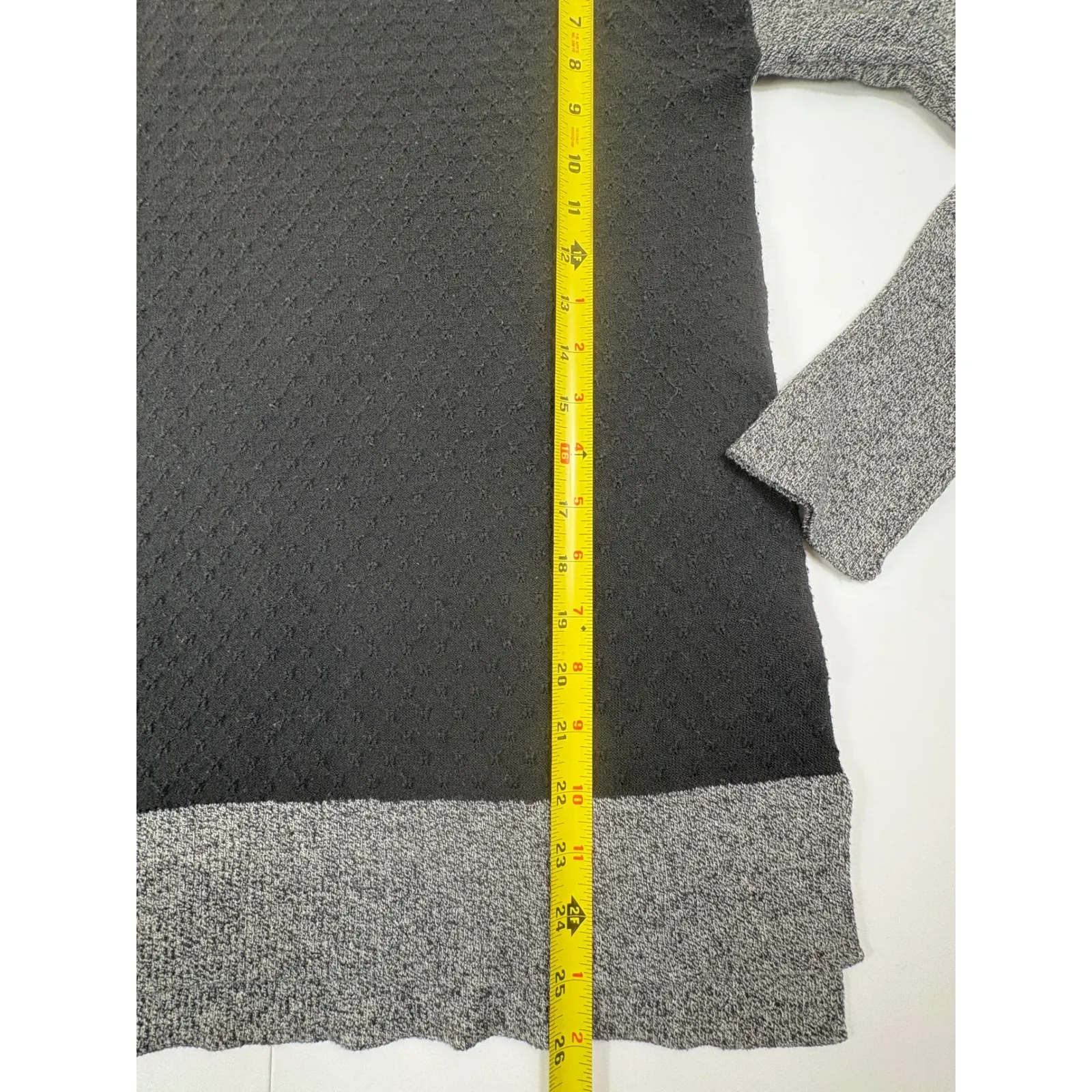 Smartwool Women's Black Grey Textured Knit Hoodie Pullover Sweater L - Image 7