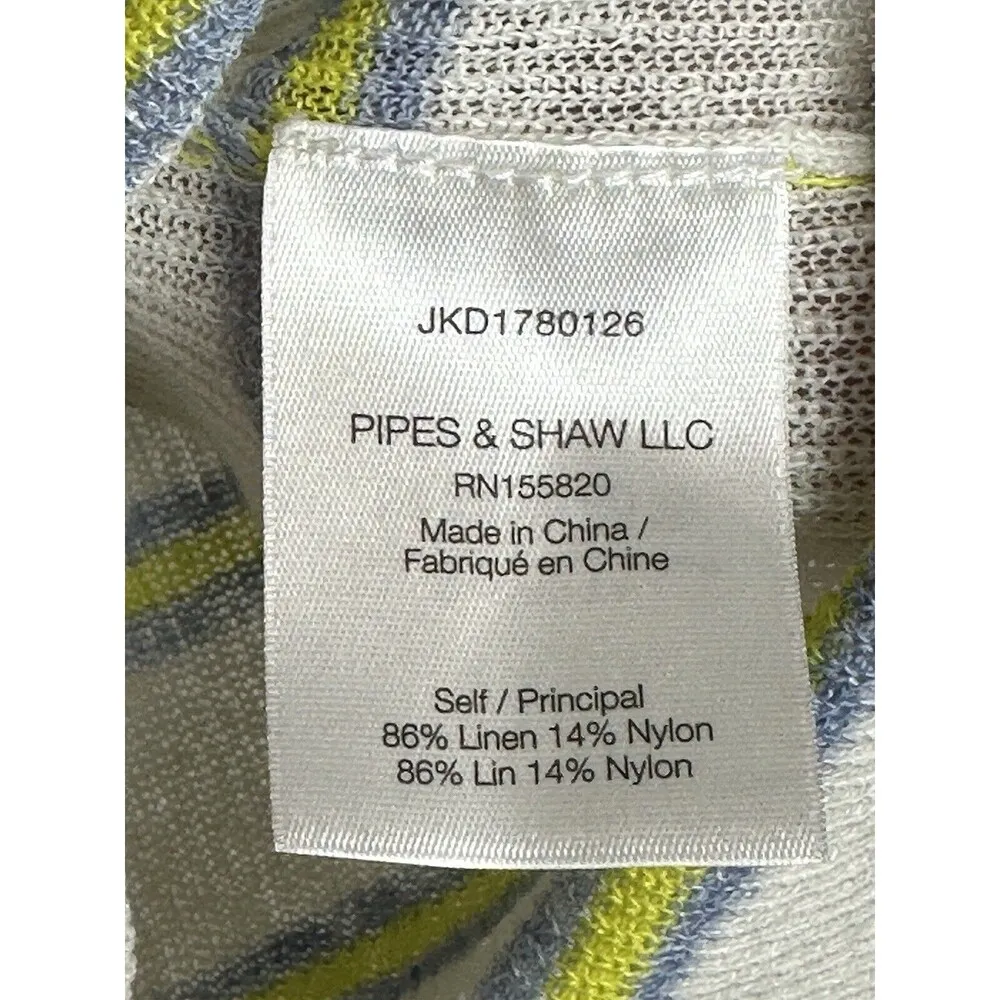 Veronica Beard  Dean Ivory Multi Striped Linen Blend Sweater Size Small NEW $250 - Image 5