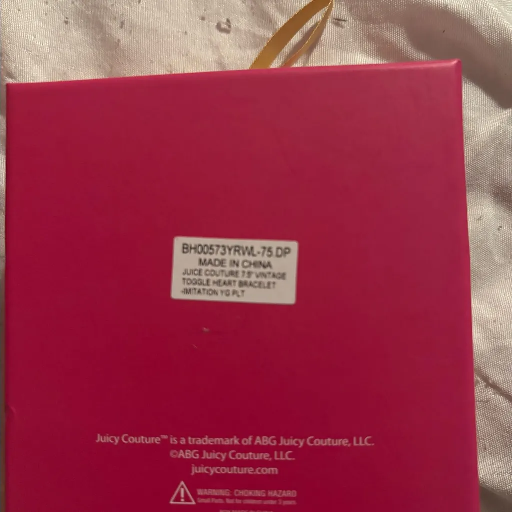 Juicy Couture Gold Heart Necklace with Pink Accents - Image 7