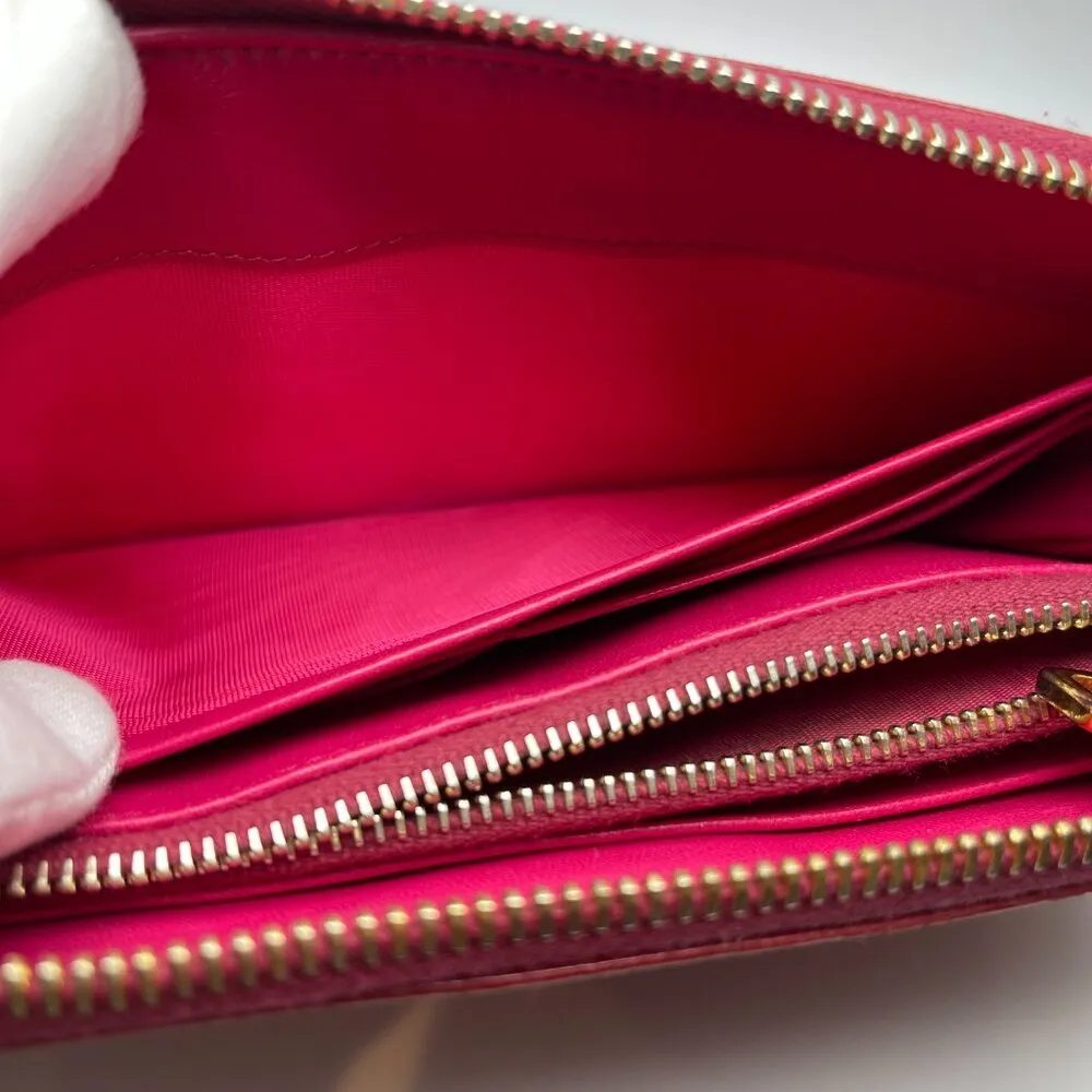 Prada Fuoco Red Saffiano Leather Zip Long Wallet - Preowned - Image 12
