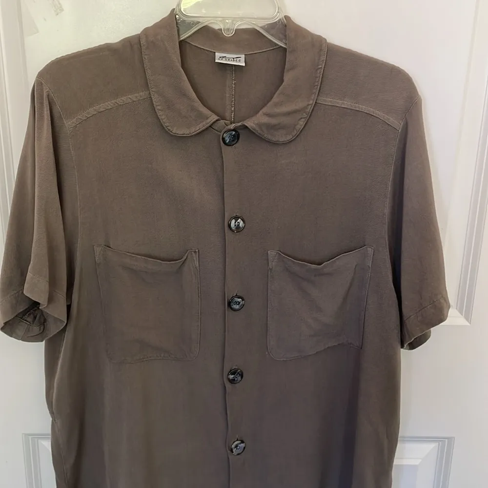 CP Shades Beige Oversized Button Down Shirt Small - Image 3