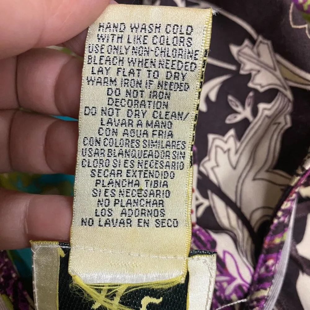 Vintage ICE Med Multicolor Sleeveless Mini Dress Beaded Boho Summer Beach Artsy - Image 9