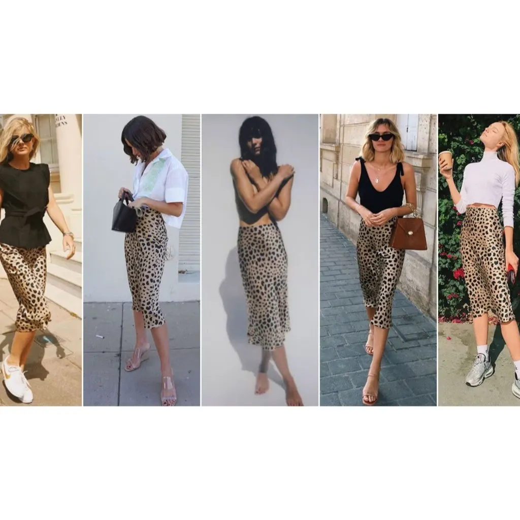 NWT Realisation Par Naomi Midi in Wild Things Leopard Print Slip Skirt S - Image 7