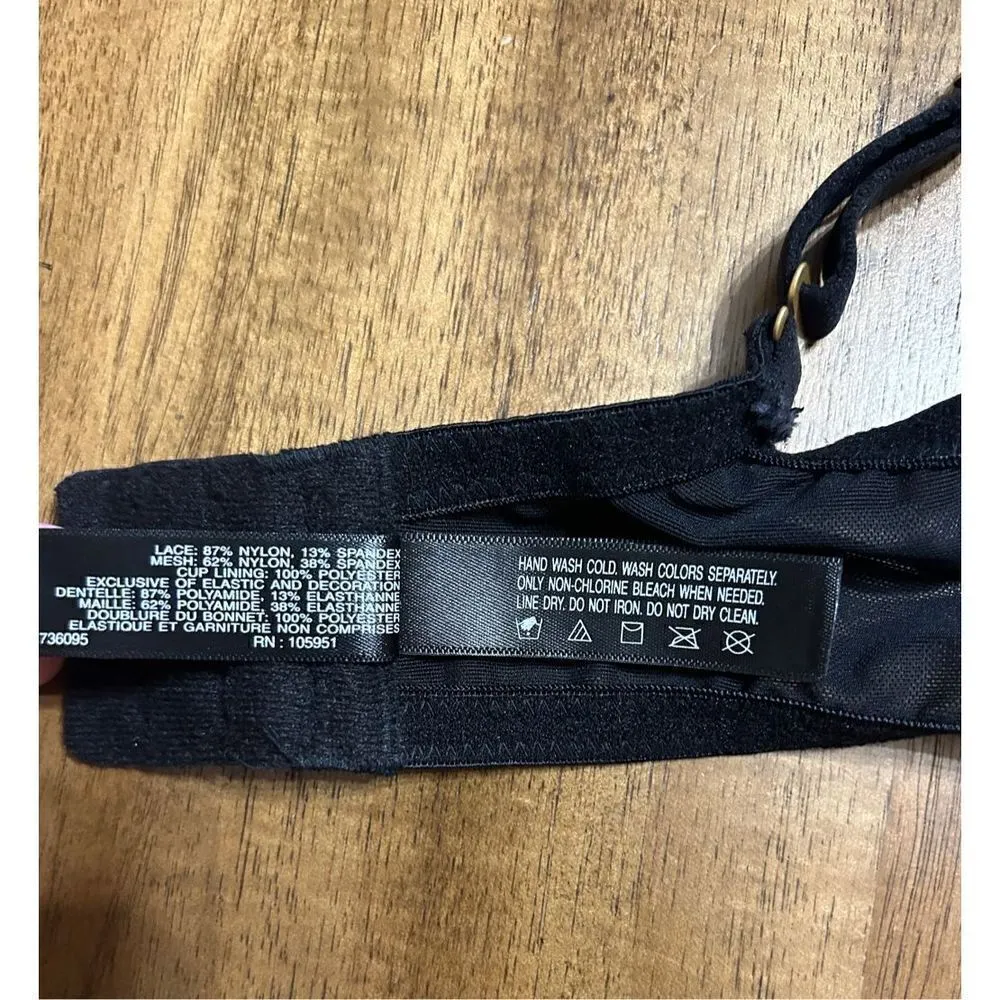 Natori Full Figure Contour Underwire Lace Bra BLACK CAFE Size 32DDD - Image 8