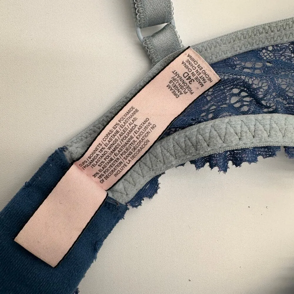 Victoria’s Secret VS Blue Dream Angels Push-Up Padded Bra Size 34D - Image 9