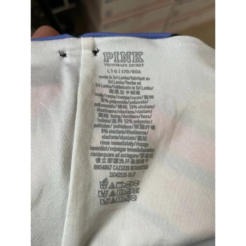 Women's PINK Victoria's Secret Bikini Bottom L Multi-color Striped - Image 3