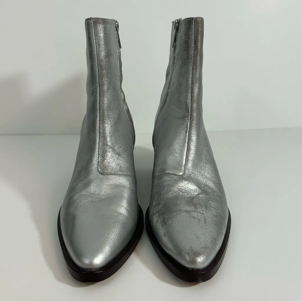 Madewell The Darcy Ankle Boots Silver Size 7 - Image 3