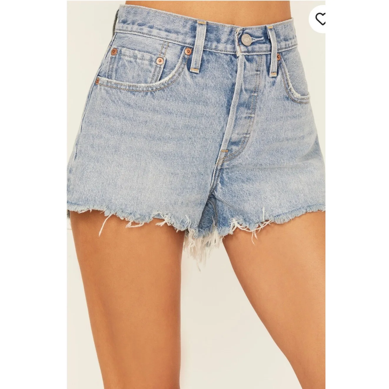 Levi's  501‎ Light Wash Micro Vibes Shorts Size 29 - Image 2