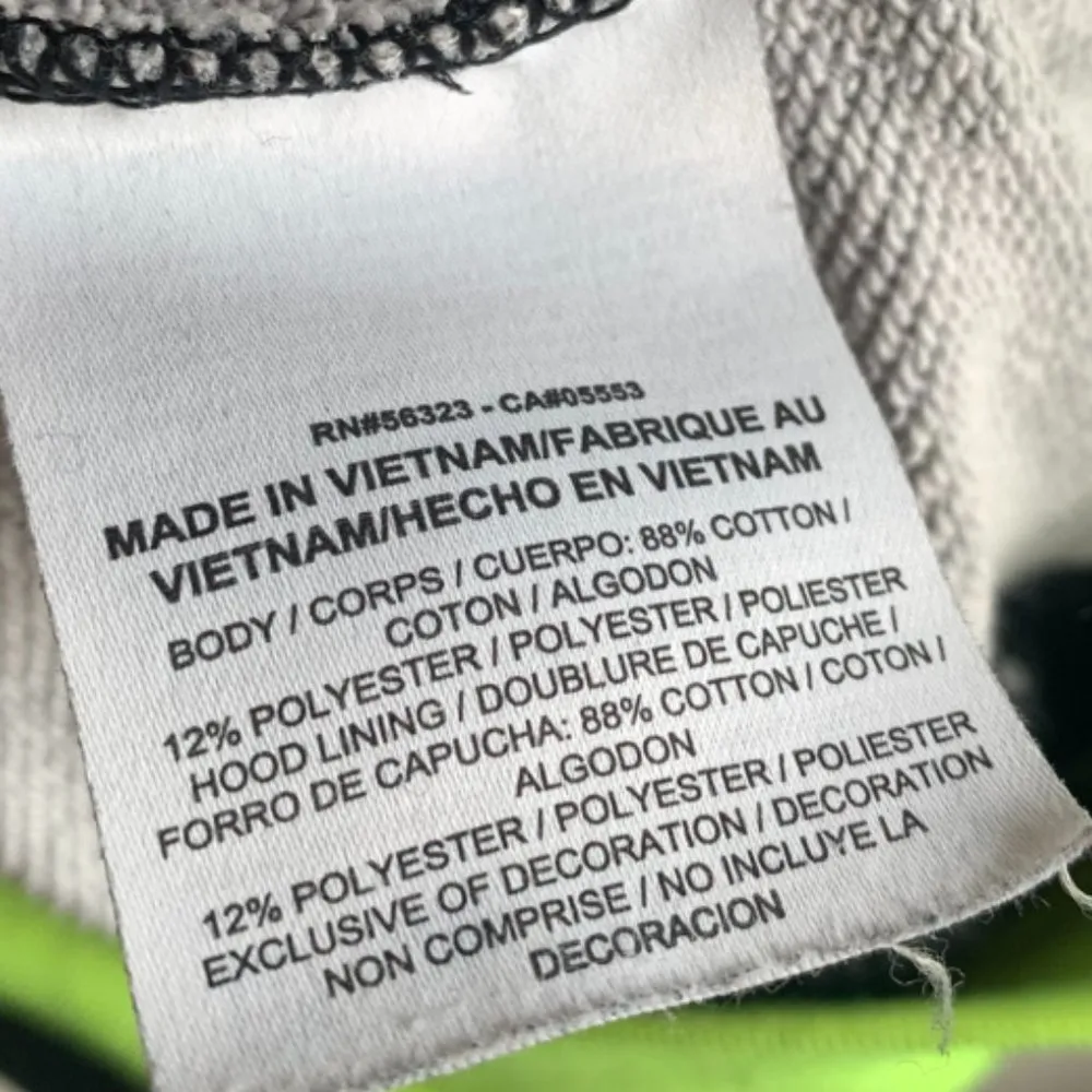 Nike Black, White, & Neon Green Paint Splatter Print Full Zip Jacket - Image 4