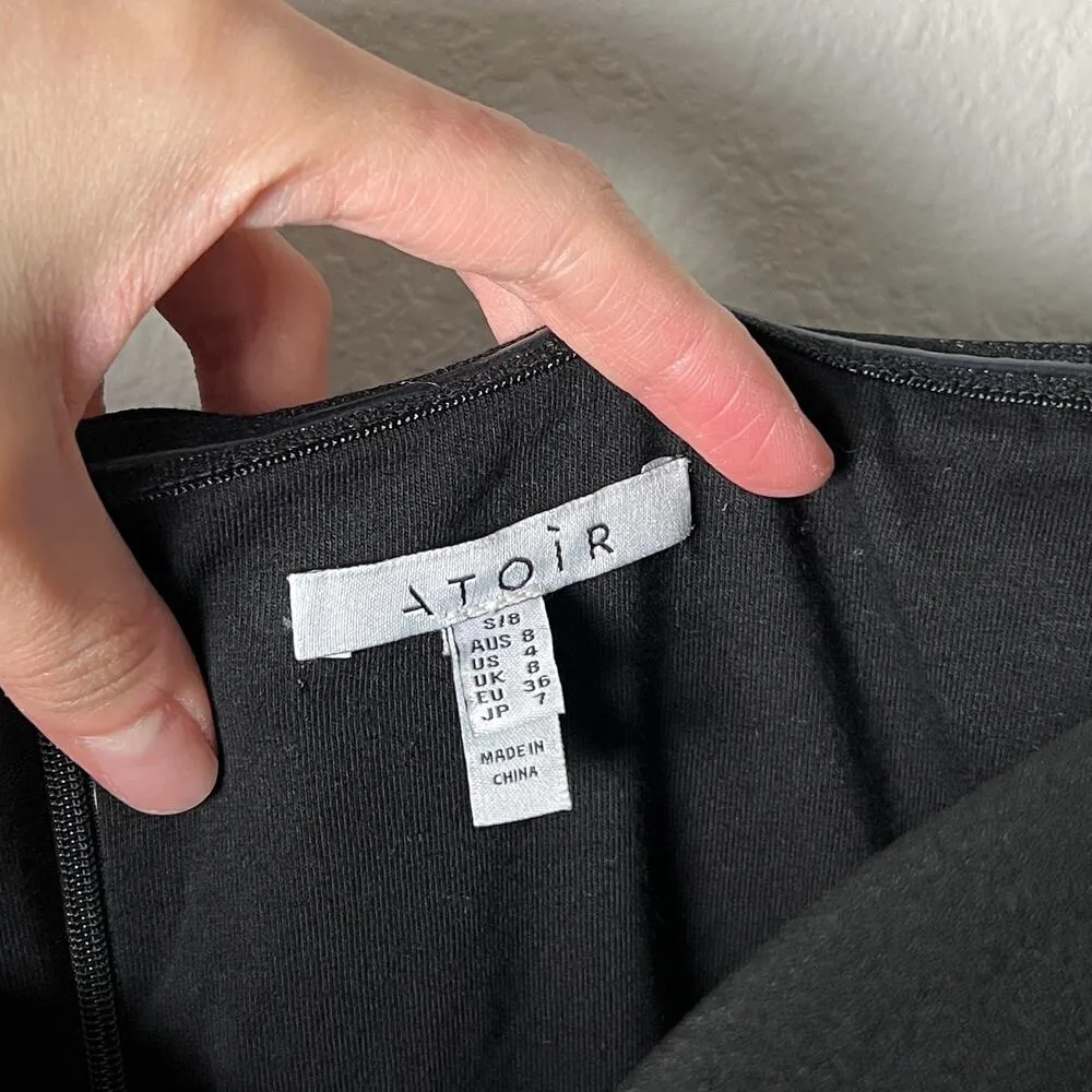 atoir raining diamonds black sweetheart strapless biker romper jumpsuit bodysuit - Image 4