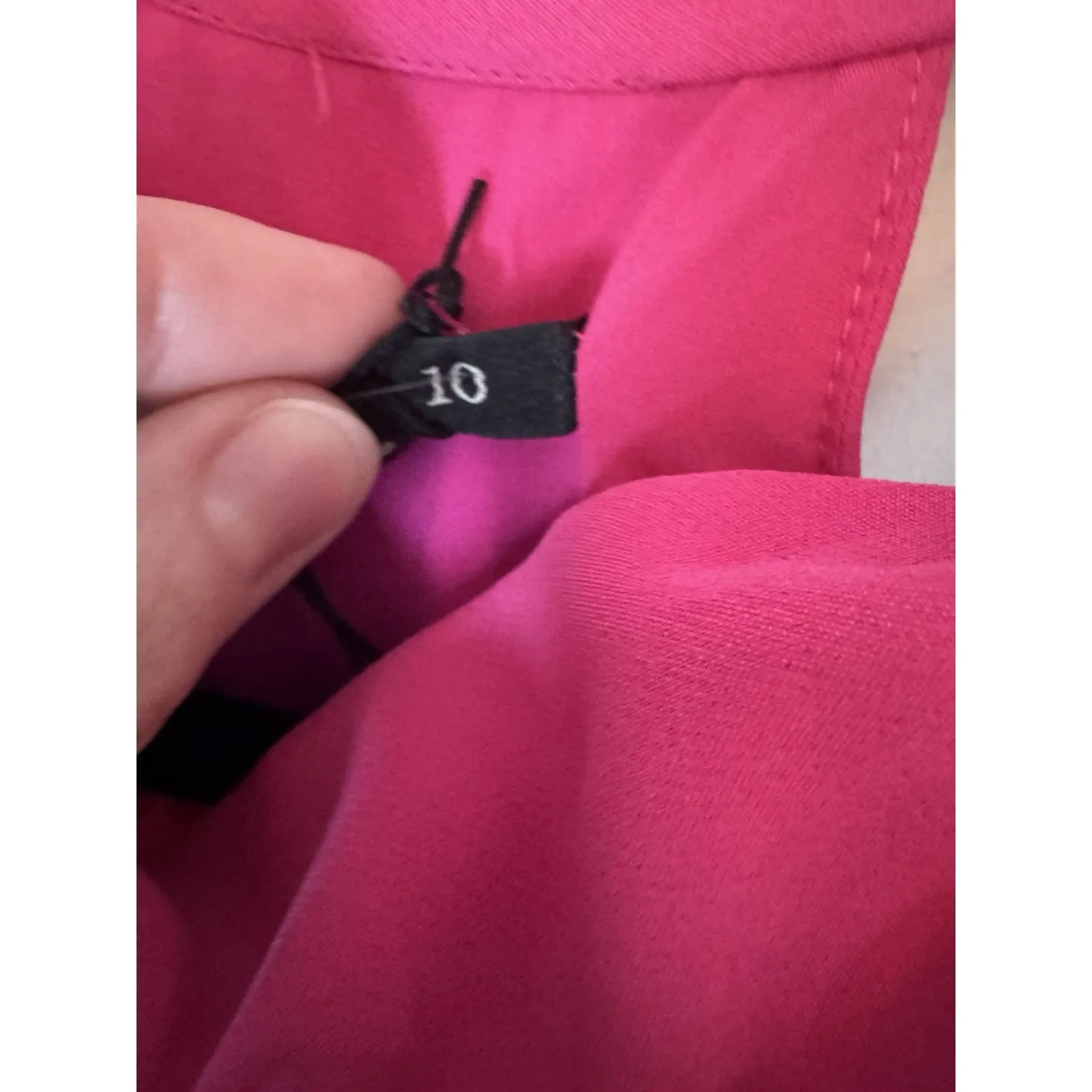 BLACK HALO Womens Hot Pink Lined Sleeveless Midi Formal Fit + Flare Sz 10 NWT - Image 8