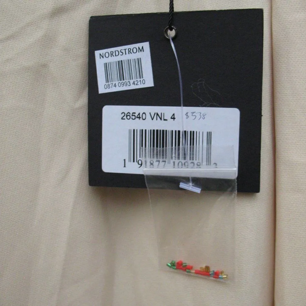 Mac Duggal 26540 Ieena Beaded Cap Sleeve V Neck A Line Gown Dress Cream Size 4 - Image 16