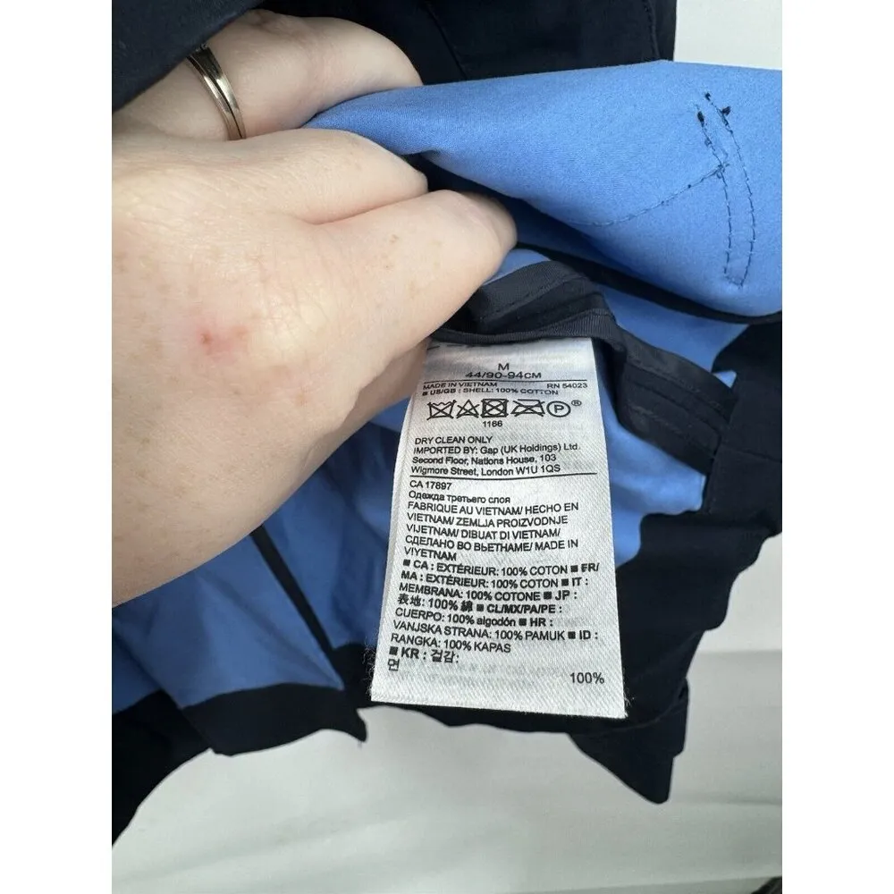 Banana Republic Water Resistant Jacket Women Medium Navy Blue Outdoor Classic - Image 4