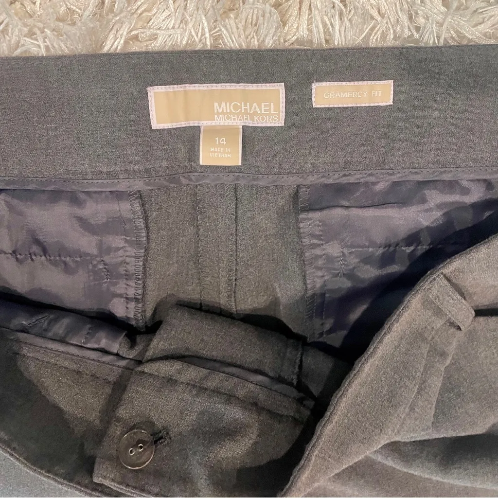 MICHAEL Michael Kors Grey Gramercy Fit Dress Pants Straight Leg Small women’s - Image 12