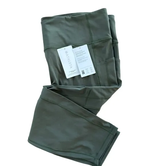 Women's Ultimate Stash II Tights Size 3X Workout Leggings Green Pants - Image 2