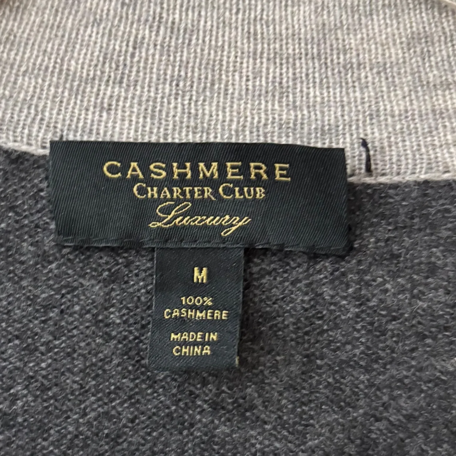 Charter Club Luxury 100% Cashmere Soft Open Colorblock Luxury Cardigan Sweater M - Image 6