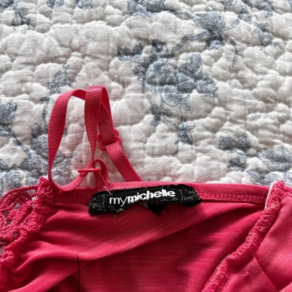 Y2K PINK MY MICHELLE RUFFLE TANK TOP - Image 8