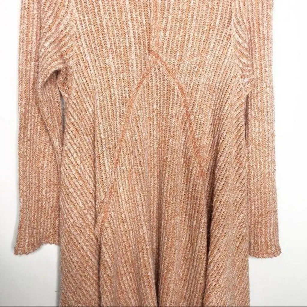 Basil Lola Ribbed knit Asymmetrical High Low Boho Slouchy Sweater Dress Tunic - Image 7