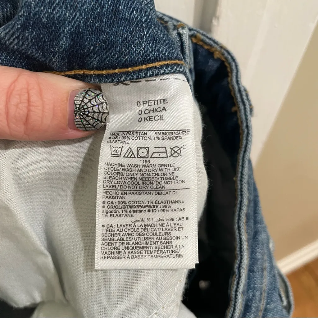 Old Navy High Rise Curvy OG Straight Jeans Medium Wash Women’s Size 0 Petite NWT - Image 9