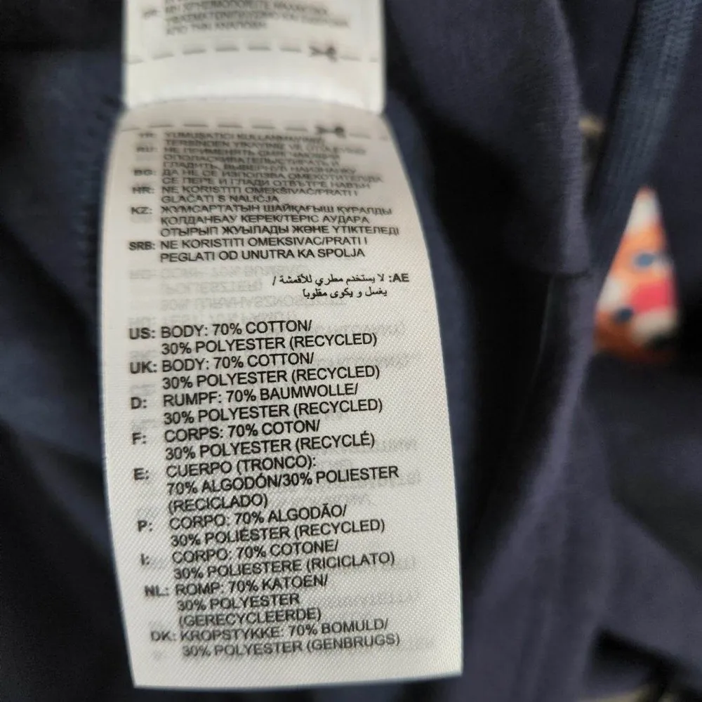 NEW Adidas Hoodie Womens Plus Size 2X Navy Blue Logo Dot Print Sweatshirt - Image 6