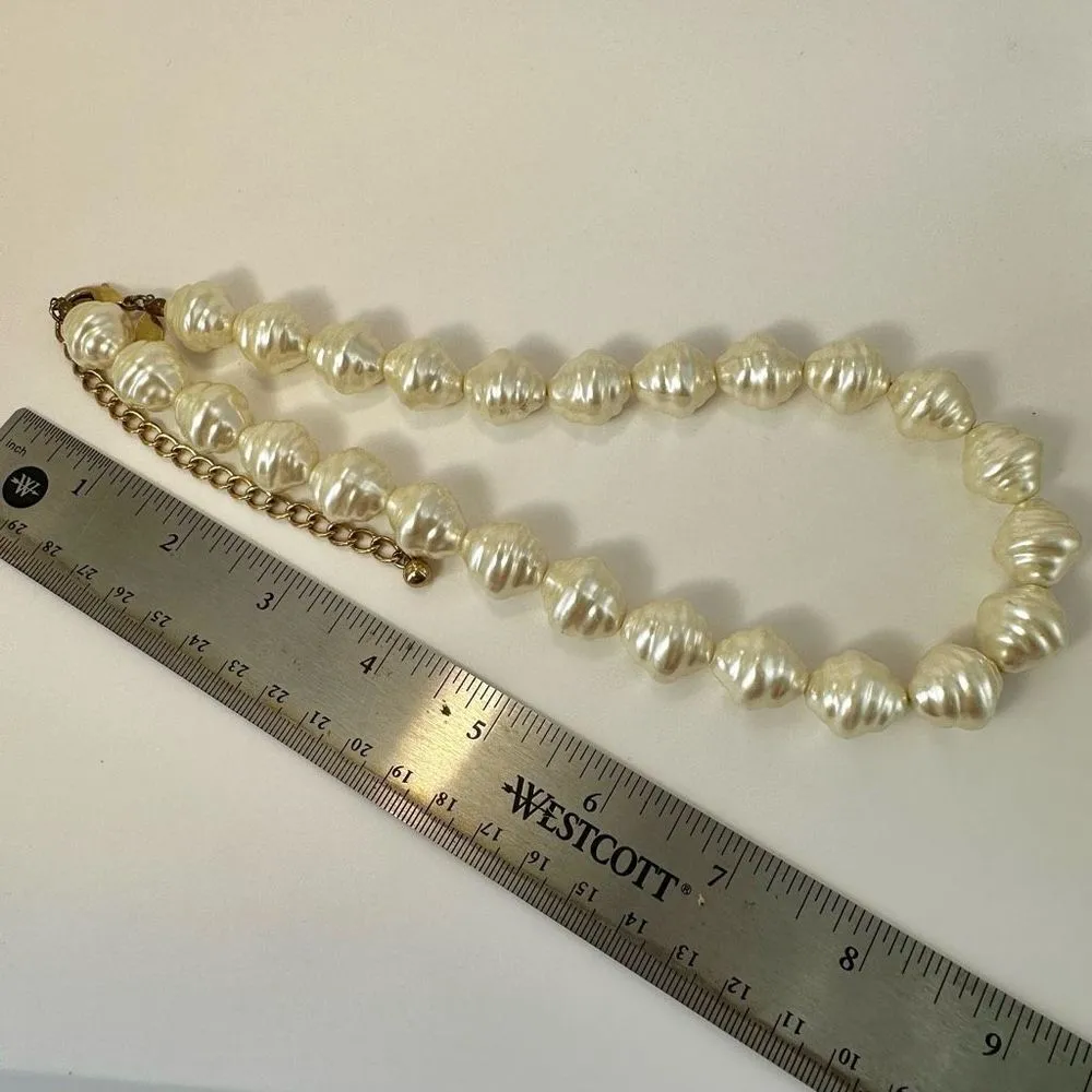 Chico's chunky faux baroque pearl necklace - Image 7