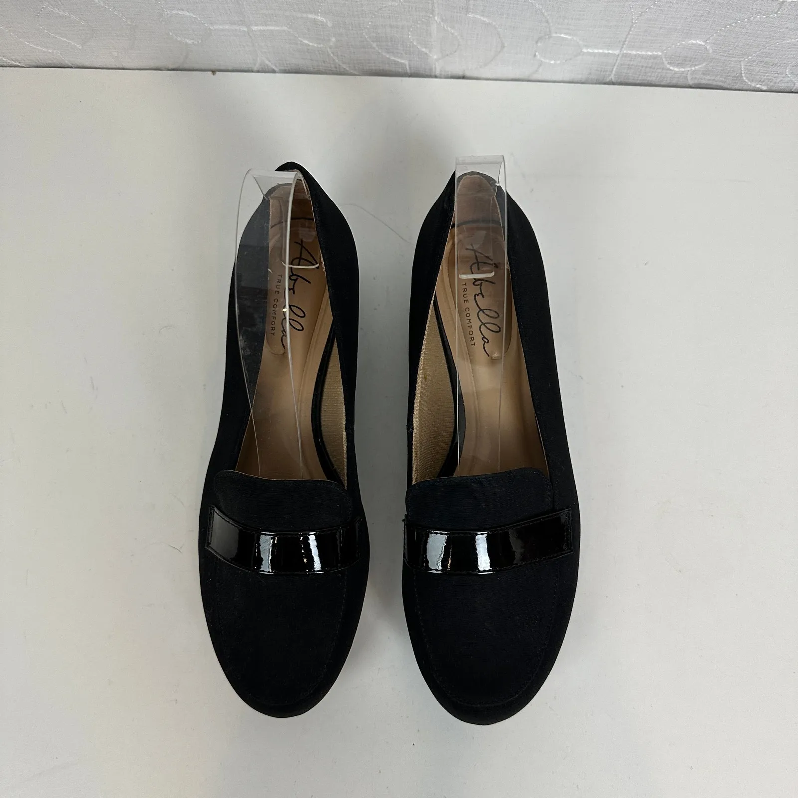 Abella Desiree Women’s Shoes Size 7.5 Black‎ Wedge Slip - Image 3