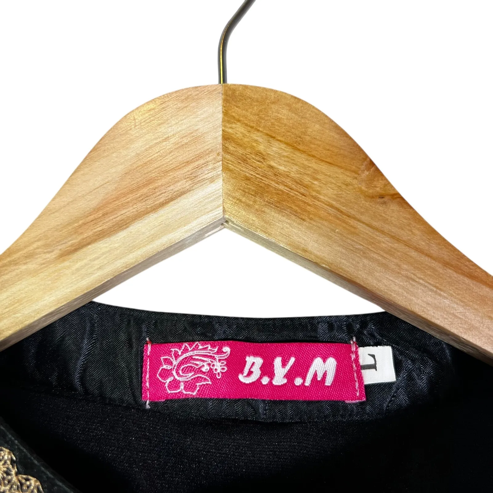 BYM Embroidered Floral Tunic Top Black Red White Blue Gold Womens Size L Size L - Image 6