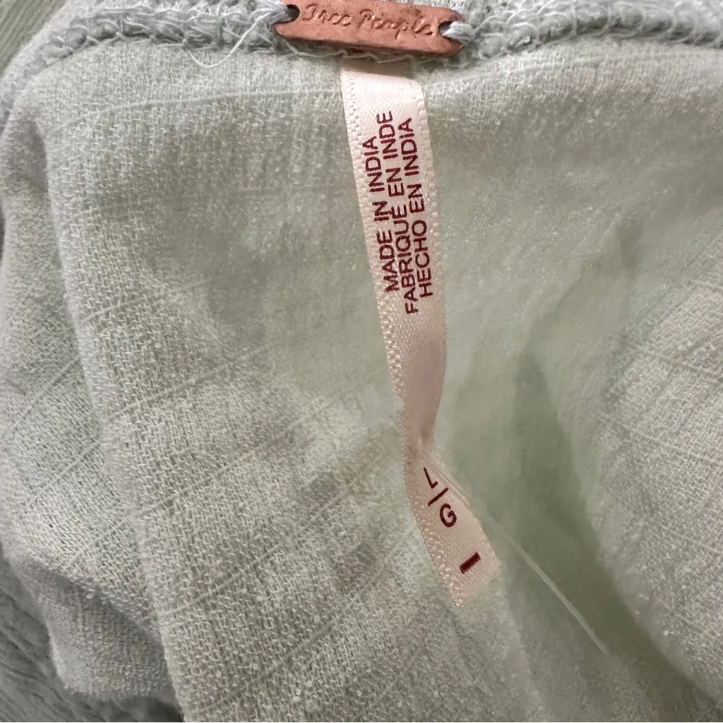 Free People Soleil Set Mineral Sea Two-Piece Long Sleeve & Mini Skirt Size L - Image 8