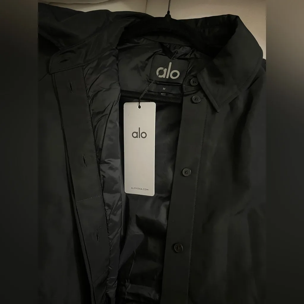 ALO Yoga NWT Socialite Shacket Jacket in Black Oversized Fit with Pockets Size M - Image 8