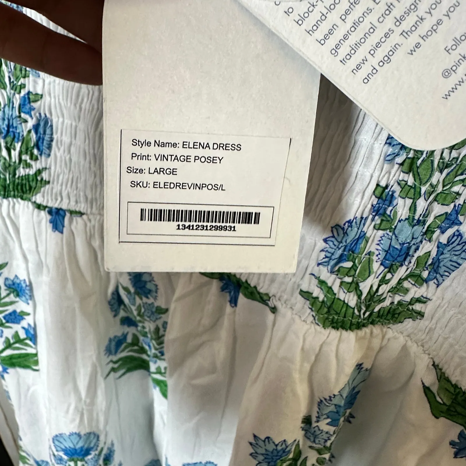 Pink City Prints Elena Dress in Vintage Posey - Image 10