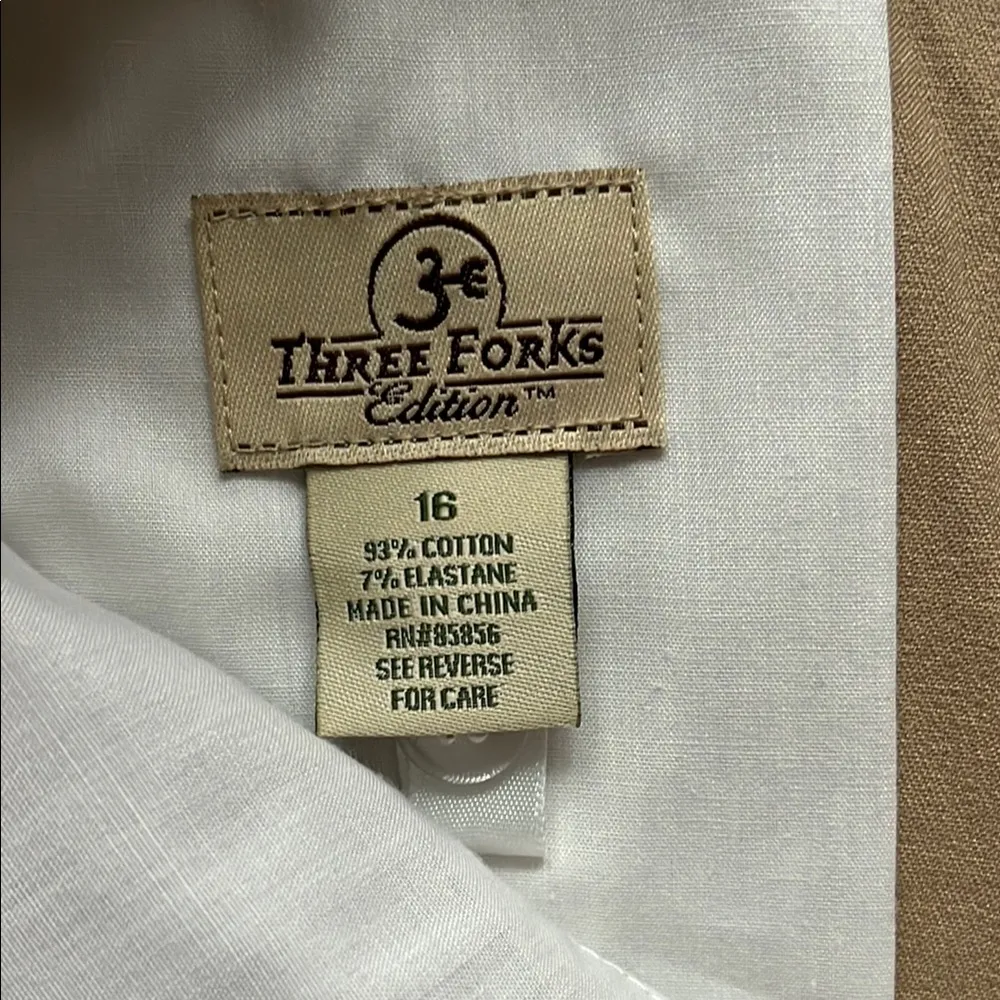 NWT Three Forks Cotton Blend Straight Leg Stretch Twill Khaki Trousers - Image 14