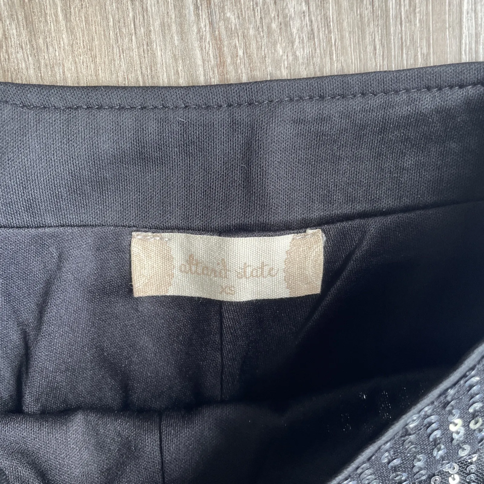 ALTAR'D‎ STATE Black/Silver High Waist Sequin Flare Pants XS Glam Festival Rave - Image 2