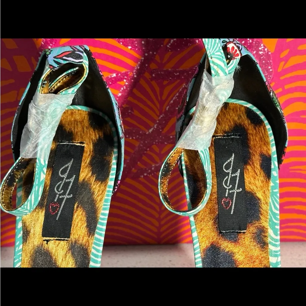 Colorful Platform Heels with Bow Detail - Image 5