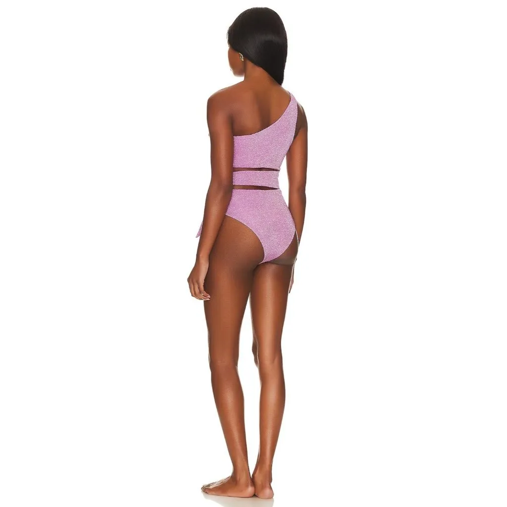 Limited Edition Stunning Reversible One Piece Swimsuit in Purple Floral Medium - Image 4