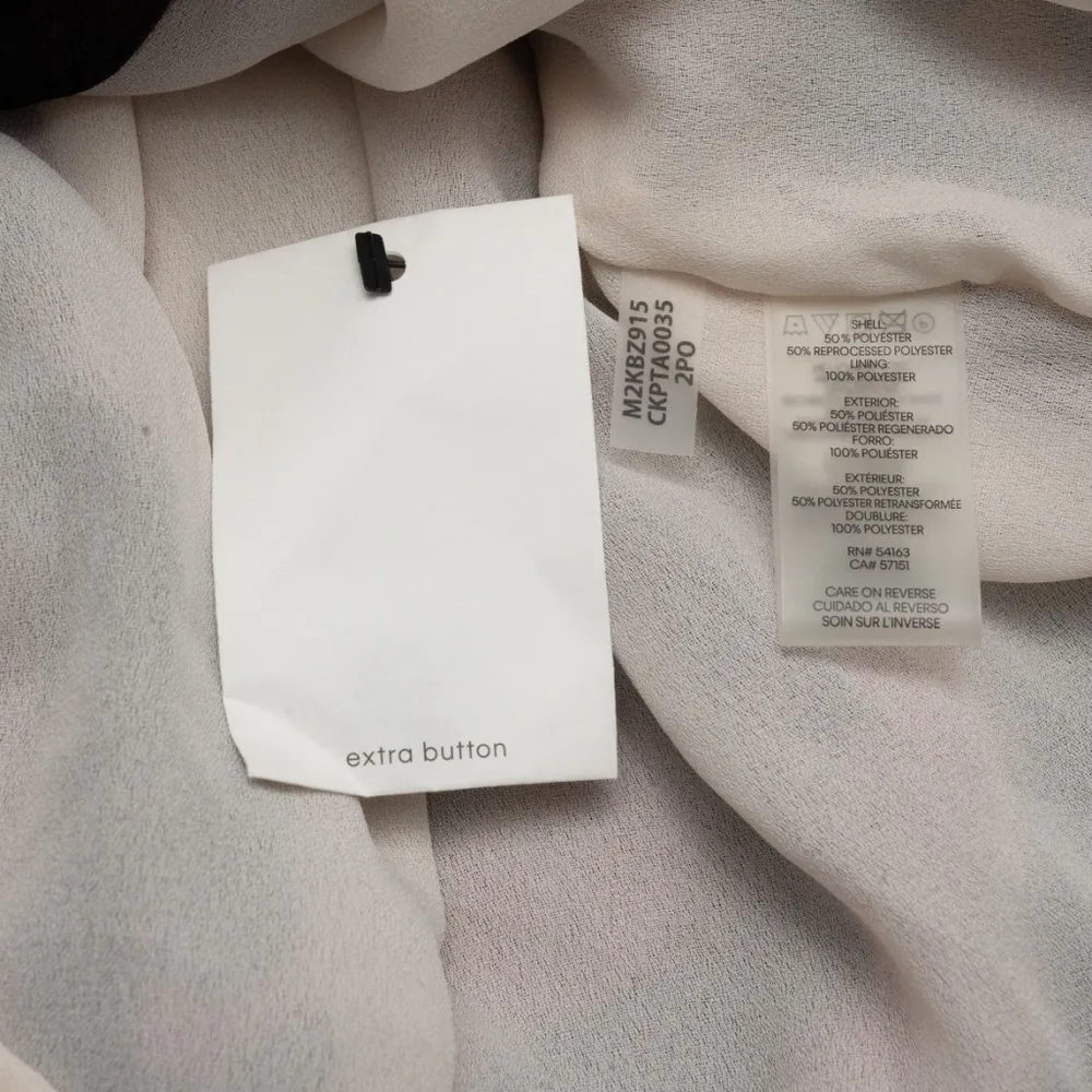 Calvin Klein. Chiffon Banded Collar Shirtdress. - Image 12