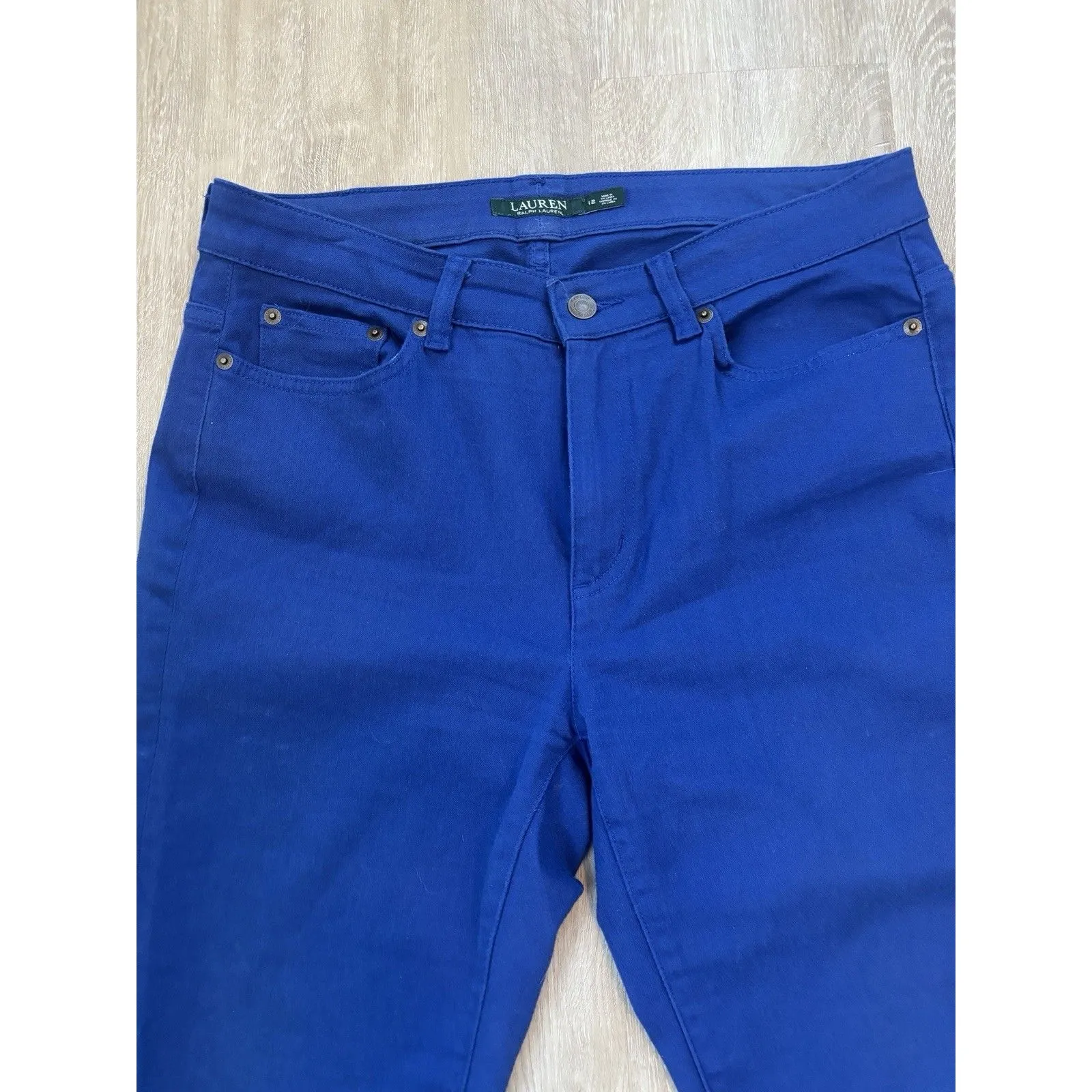 Lauren Ralph Lauren Jeans Womens Sz 12 Blue Premier Skinny Cropped Pants Jeans - Image 4